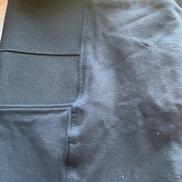 Active USA Black Stretch Ponte Knit W/Elastic Side Panels Pants Legging Plus 2XL - Picture 4 of 8